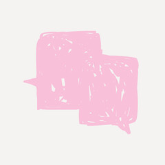 Abstract pink speech bubbles art vector