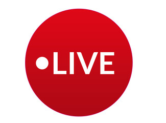 red glossy  live   button