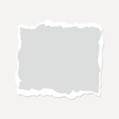 Fototapeta premium Torn paper texture, white and gray torn paper, rough edges, element vector