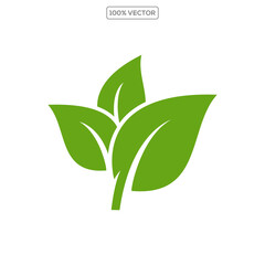 Green leaf ecology nature element vector icon, Leaf Icon, green leaf element vector