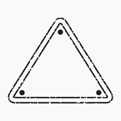 Grunge triangle warning sign, element vector