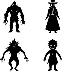 Halloween Creature Couples Silhouette Pack