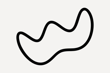 Abstract black wavy line art vector
