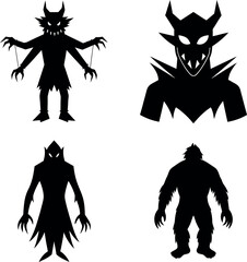 Haunted Pumpkin Creatures Clipart Collection