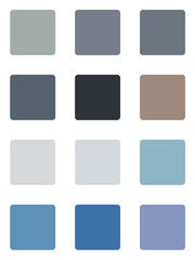Cool Grey and Blue Color Palette – Modern Neutral Swatch Collection for Design