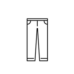 Minimalist pants line art. Simple and clean outline. Icon design in monochrome colours. For mock up clothing line, fashion design, fashion business. Vector illustration