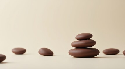 Balancing serenity stacked stones on a minimalist surface still life composition calm environment close-up view