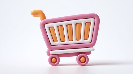 3d rendering shopping cart