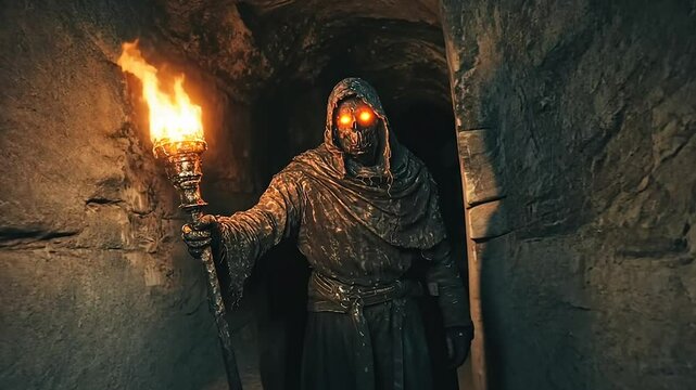 devil for halloween on dark background