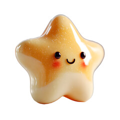 Adorable Star-Shaped Candy with Sparkling Texture and Sweet Smile.