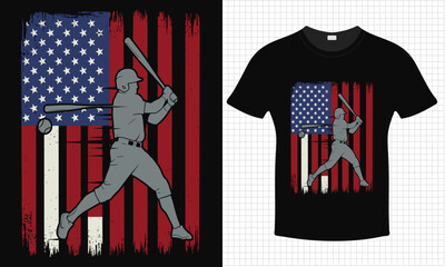 Baseball 4th July Independence Day T-shirt Design | Typography lettering quote design | Father's Day Gift Idea With Funny Graphic Shirt | For Stickers, T-shirts, Mugs, Cap print	