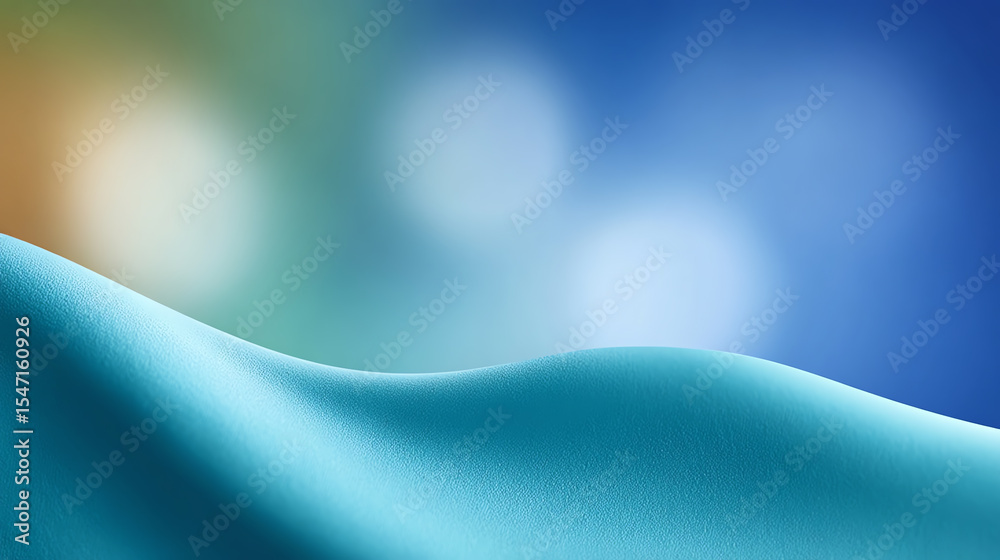 Poster A smooth, flowing fabric in vibrant shades of blue, creating a calming and elegant visual effect for design projects.