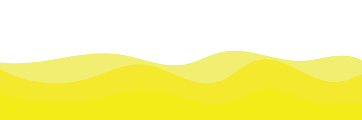 Abstract yellow waves background vector simple graphic illustration, minimal fun cartoon wavy fluid flow motion curve shape pattern backdrop, ripple warm zigzag energy modern design clip art 