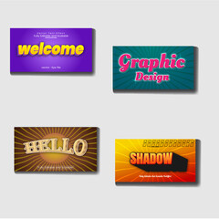 Vintage modern editable text effect for illustrator