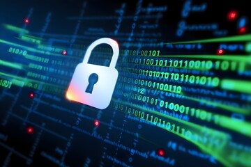 Cyber Security: Digital Lock on Binary Code Stream