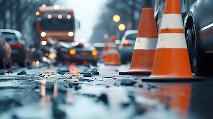 Road construction, Traffic, Congestion, Road Construction and Traffic Congestion