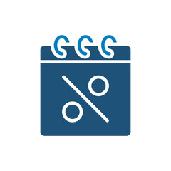 discount schedule icon vector design in trendy style