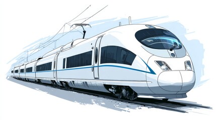 Moving high-speed train