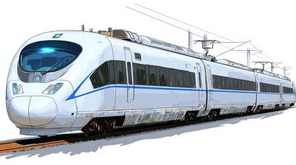 Obraz premium Moving high-speed train