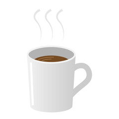 コーヒーの入ったマグカップのイラスト