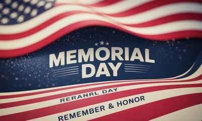 Waving american flag memorial day image patriotic holiday graphic