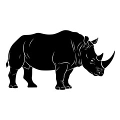 Fototapeta premium The majestic and endangered rhinoceros a powerful symbol of wildlife conservation efforts