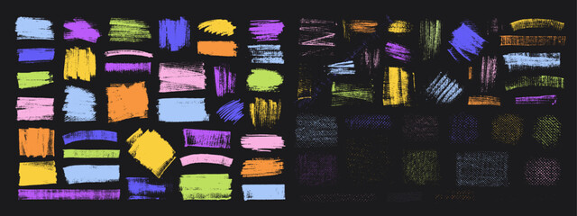 Vector black hand drawn brush stroke, brush, line or texture. Dirty artistic design element, box, frame or background  for text. Halftone texture. Grunge rough edges. 