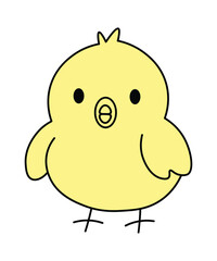 Yellow Chick Cartoon Vector
