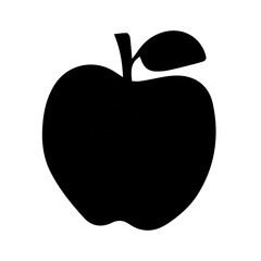 Apple black simple silhouette icon vector illustration for design and website isolated on white background.
