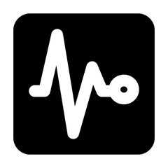 Simple solid vector icon activity representing medical and healthcare themes. Ideal for use in hospital apps, health websites, and telemedicine platforms. Clean SVG format, easy to scale and customize