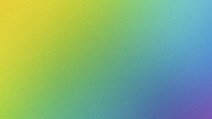 Vibrant grainy gradient background with smooth green, blue and yellow hues.