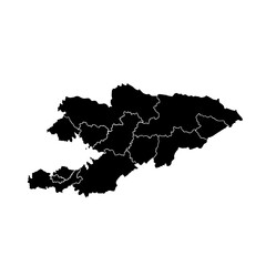 Administrative Map of Kyrgyzstan Regions and Provinces