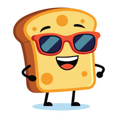 Toast with sunglasses