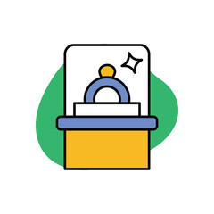 Exhibit Display Icon vector stock illustration