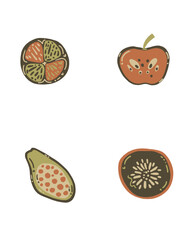 set of fresh vegetables isolated