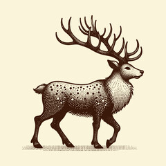 deer silhouette vector illustration