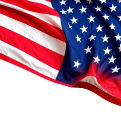 Fototapeta premium American flag waving in the wind