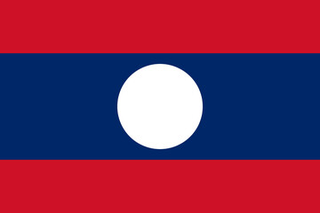 Vector flag of Laos, a country in Southeast Asia. Accurate dimensions and official colors. This file is suitable for digital editing and printing of any size.