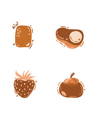 Vegetables fruits vector illustration