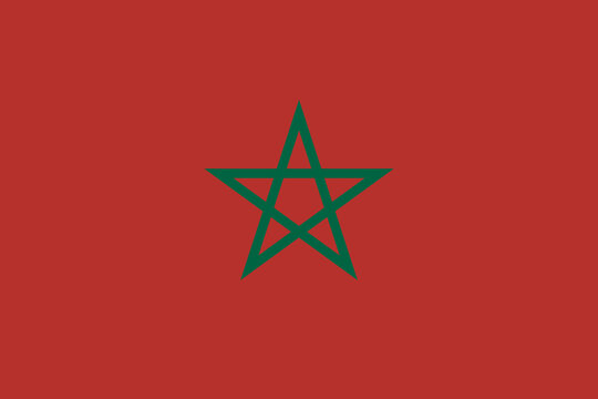 Vector flag of Morocco, a country in North Africa or Middle Eastern. Accurate dimensions and official colors. This file is suitable for digital editing and printing of any size.
