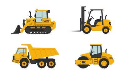 Heavy Construction and Industrial Machinery Collection. ideal for designs related to construction, logistics, industrial sites, transportation, and engineering projects.
