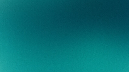 Fototapeta premium Teal grainy gradient abstract background.