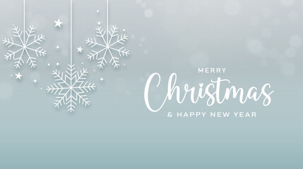 Merry Christmas and Happy New Year Greeting card or invitation template with golden Christmas text on background.