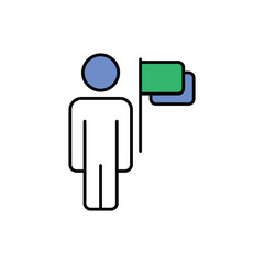 Guided Tour Icon vector stock illustration