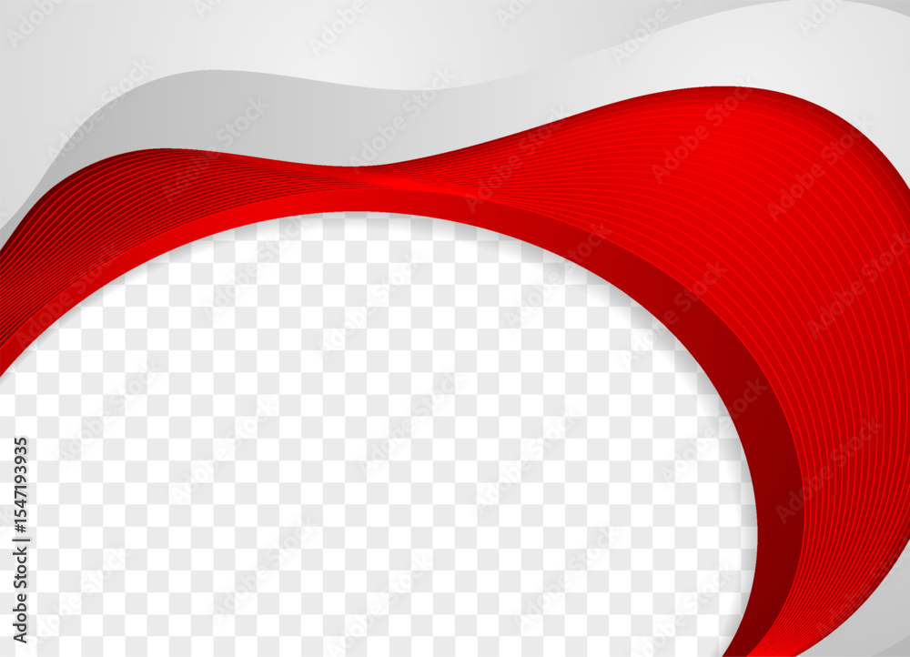 Poster red grey waves and lines abstract corporate background. vector design