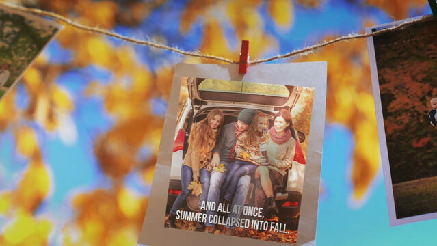Photo Slide in the Autumn Garden
