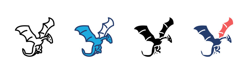 Dragon icon sheet multiple style collection