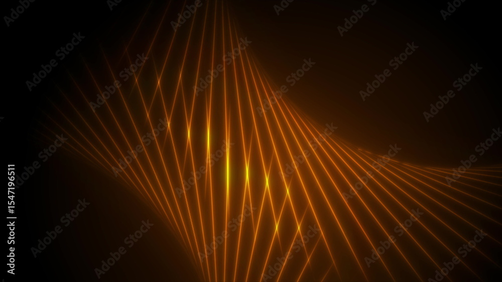 Poster orange minimal glowing lines abstract futuristic tech background