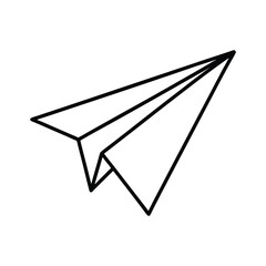 air plane paper flying line art