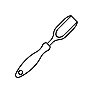 black outline chisel tool clip art preview